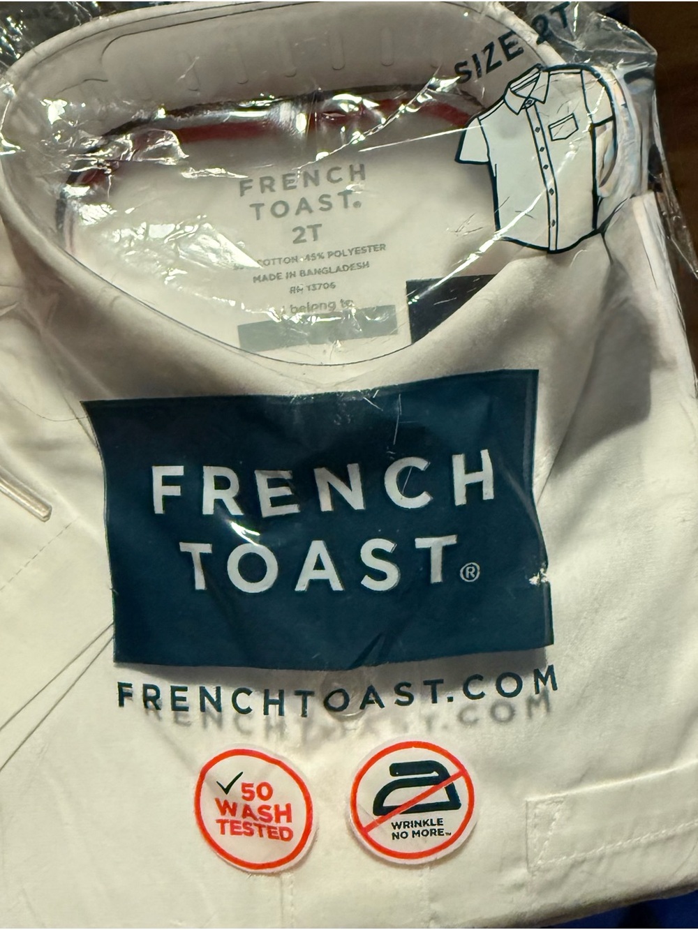 French Toast White Boys' Short-Sleeve Button-Front Shirt